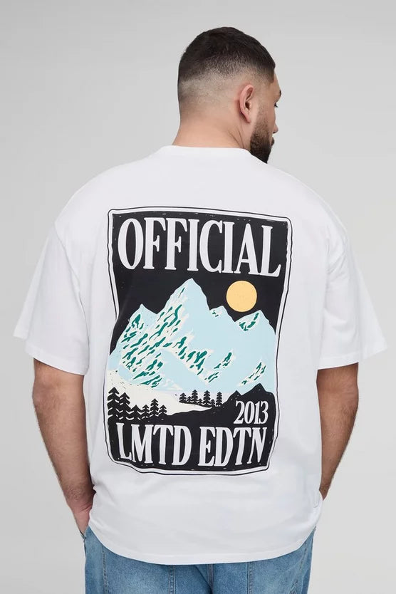 Plus Oversized Official Landscape Print T-Shirt