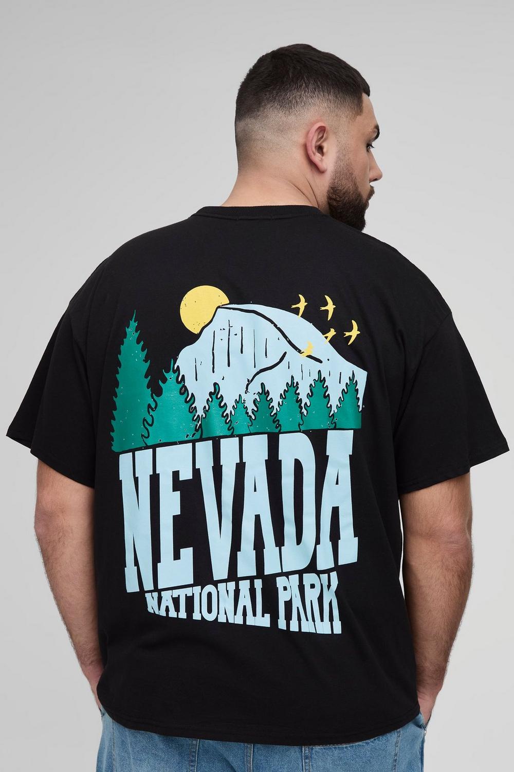 Plus Oversized National Park Print T-Shirt