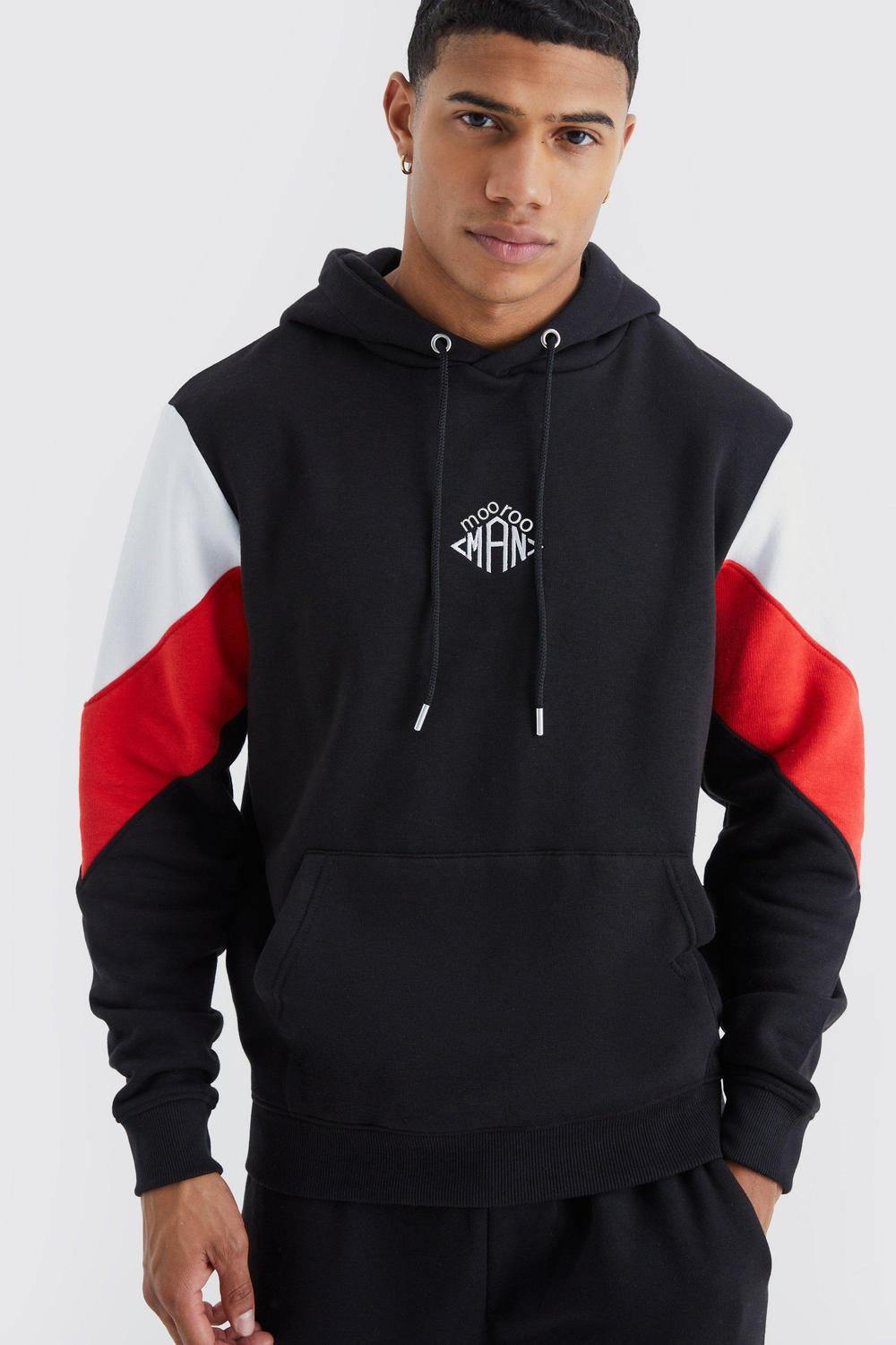 Sporty Color Block Tracksuit Set - moorooMEN