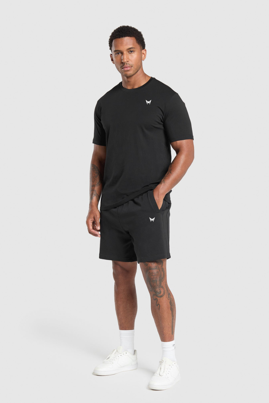Men’s Black Athletic Shorts Set